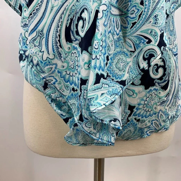 Gigi‎ Parker Women's Paisley Ruffle Sleeveless Tank Top Size S NWT - Picture 7 of 13